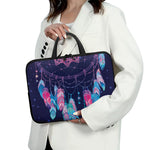 Teal And Purple Dream Catcher Print Laptop Sleeve With Handle