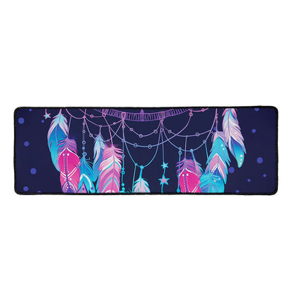 Teal And Purple Dream Catcher Print Long Kitchen Mat