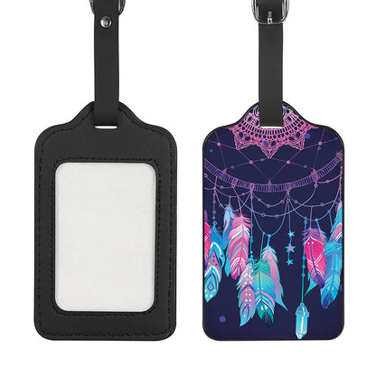 Teal And Purple Dream Catcher Print Luggage Tag