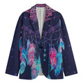 Teal And Purple Dream Catcher Print Men's Blazer