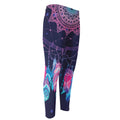 Teal And Purple Dream Catcher Print Men's Compression Pants