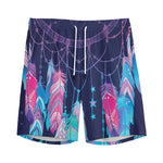 Teal And Purple Dream Catcher Print Men's Sports Shorts