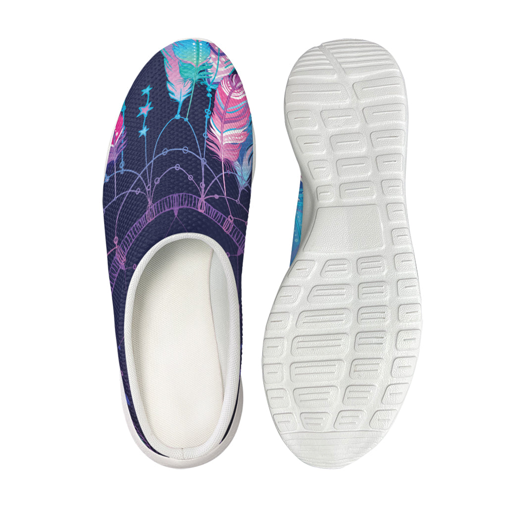Teal And Purple Dream Catcher Print Mesh Casual Shoes