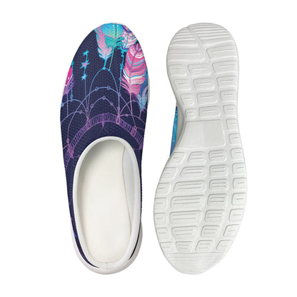 Teal And Purple Dream Catcher Print Mesh Casual Shoes