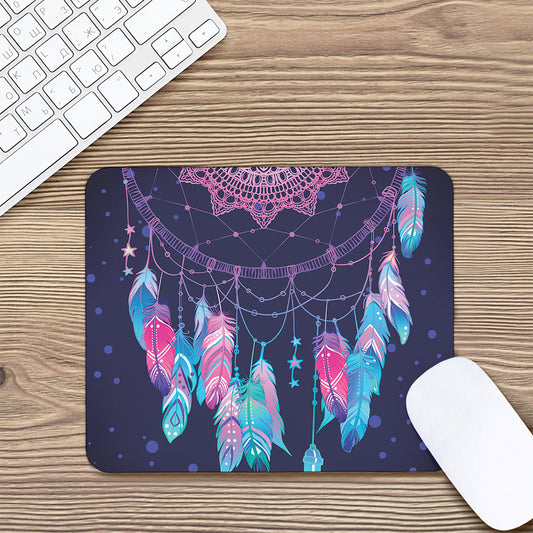 Teal And Purple Dream Catcher Print Mouse Pad