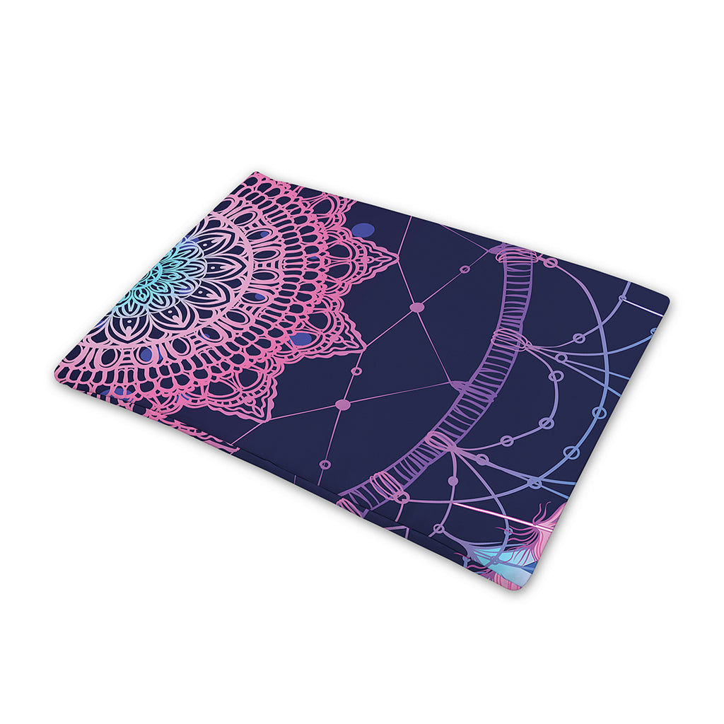 Teal And Purple Dream Catcher Print Pet Cooling Mat Cover