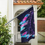 Teal And Purple Dream Catcher Print Polyester Flag