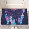 Teal And Purple Dream Catcher Print Rubber Doormat