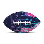 Teal And Purple Dream Catcher Print Rugby Ball