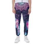 Teal And Purple Dream Catcher Print Scuba Joggers