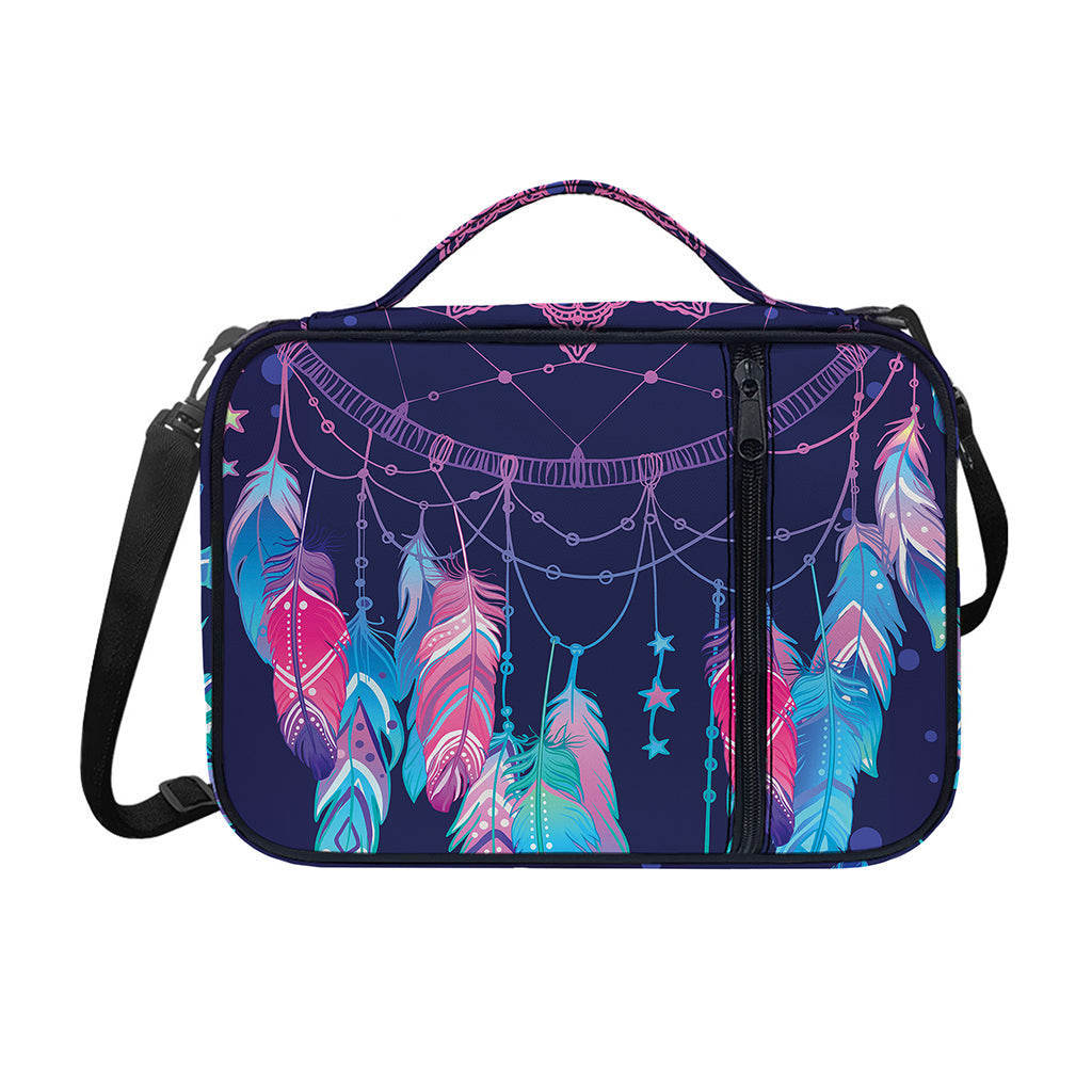 Teal And Purple Dream Catcher Print Shoulder Strap Bible Bag