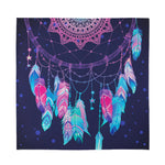 Teal And Purple Dream Catcher Print Silk Bandana