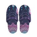 Teal And Purple Dream Catcher Print Slippers