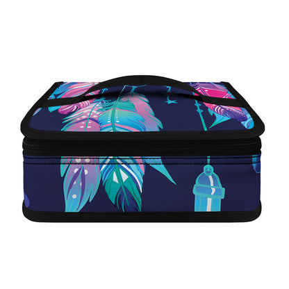 Teal And Purple Dream Catcher Print Small Lunch Bag