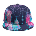 Teal And Purple Dream Catcher Print Snapback Cap