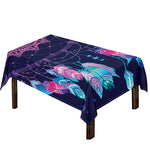 Teal And Purple Dream Catcher Print Tablecloth