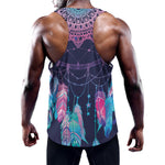 Teal And Purple Dream Catcher Print Training Tank Top
