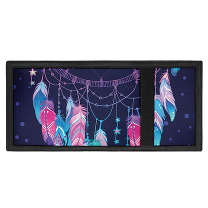 Teal And Purple Dream Catcher Print Trifold Wallet