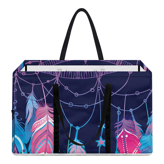 Teal And Purple Dream Catcher Print Utility Tote Bag