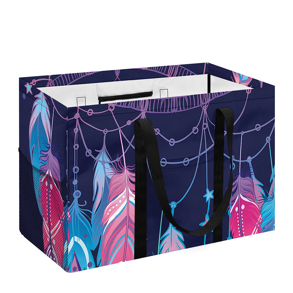 Teal And Purple Dream Catcher Print Utility Tote Bag
