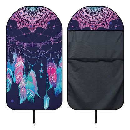 Teal And Purple Dream Catcher Print Waterproof Car Seat Cover