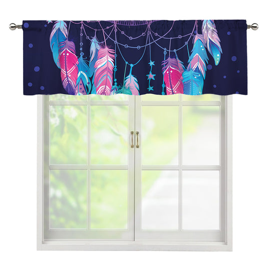 Teal And Purple Dream Catcher Print Window Valance