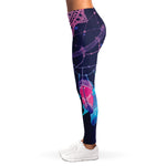 Teal And Purple Dream Catcher Print Women's Leggings