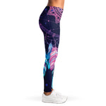Teal And Purple Dream Catcher Print Women's Leggings