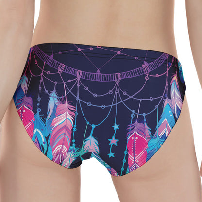 Teal And Purple Dream Catcher Print Women's Panties