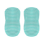 Teal And White Chevron Pattern Print Bar Stool Covers