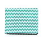 Teal And White Chevron Pattern Print Bifold Wallet