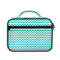 Teal And White Chevron Pattern Print Briefcase Bible Bag