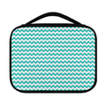 Teal And White Chevron Pattern Print Classic Bible Case