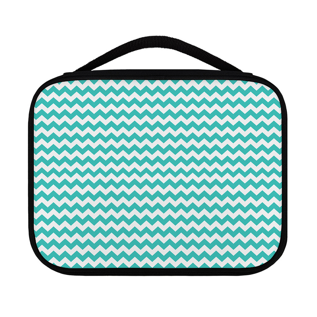 Teal And White Chevron Pattern Print Classic Bible Case