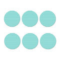 Teal And White Chevron Pattern Print Coaster Set