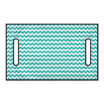 Teal And White Chevron Pattern Print Golf Cart Seat Cover