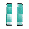 Teal And White Chevron Pattern Print Handle Covers