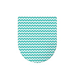 Teal And White Chevron Pattern Print Toilet Lid Cover
