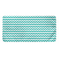Teal And White Chevron Pattern Print Towel