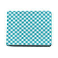 Teal And White Gingham Pattern Print Bifold Wallet