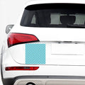 Teal And White Gingham Pattern Print Car Sticker