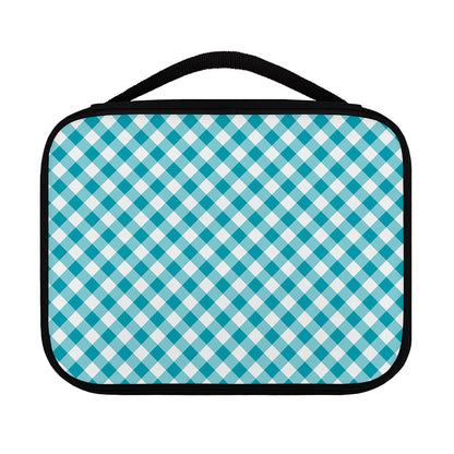 Teal And White Gingham Pattern Print Classic Bible Case