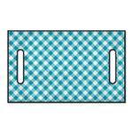 Teal And White Gingham Pattern Print Golf Cart Seat Cover