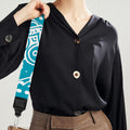 Teal And White Mandala Print Bag Strap