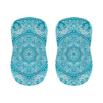 Teal And White Mandala Print Bar Stool Covers