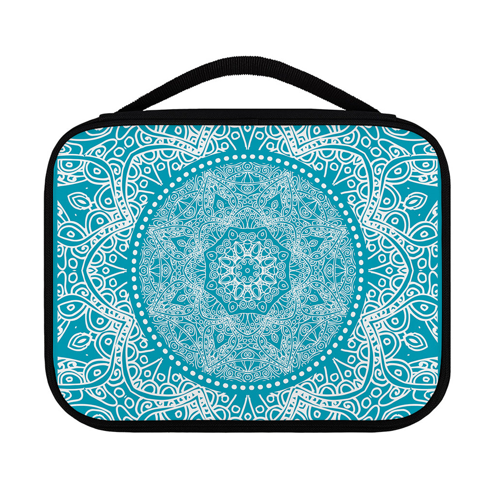 Teal And White Mandala Print Classic Bible Case