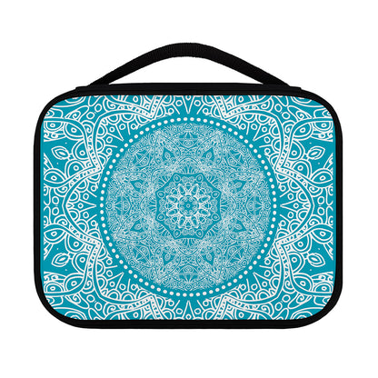 Teal And White Mandala Print Classic Bible Case