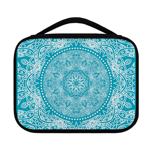 Teal And White Mandala Print Classic Bible Case