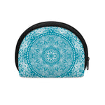 Teal And White Mandala Print Coin Purse