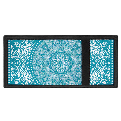Teal And White Mandala Print Trifold Wallet